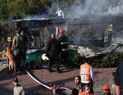 Un autobús explota en la zona israelí de Jerusalén