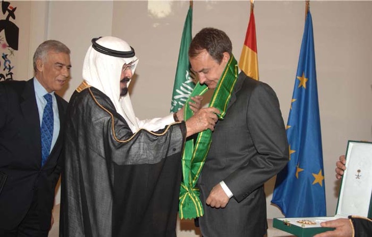 Rodríguez Zapatero, condecorado por Arabia Saudí