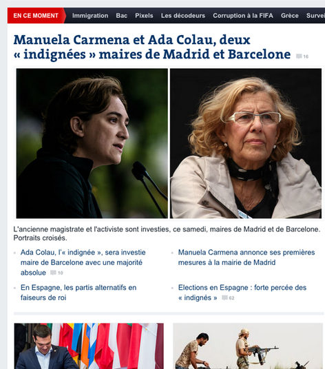 Le Monde habla sobre Carmena y Colau