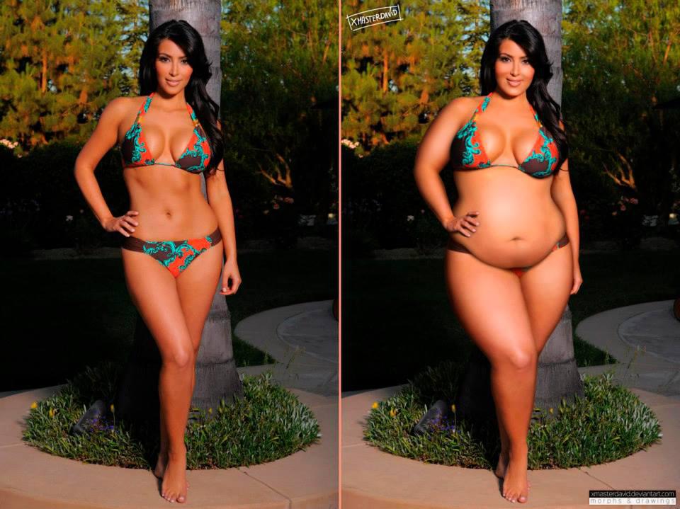 Kim Kardashian, antes y después por David Lopera