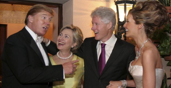 Hillay Clinton en la boda de Donald Trump