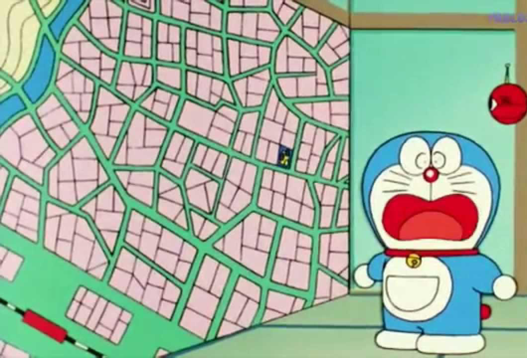 Aquí Doraemon cazado por sorpresa mirando el Google Maps