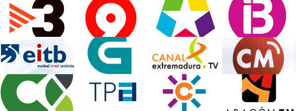 Principales logotipos de las televisiones públicas autonómicas 