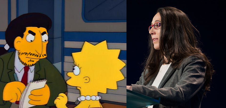 Pablo Iglesias suspendió a una alumna por llevar perlitas, según algunos medios, como Lisa Simpson