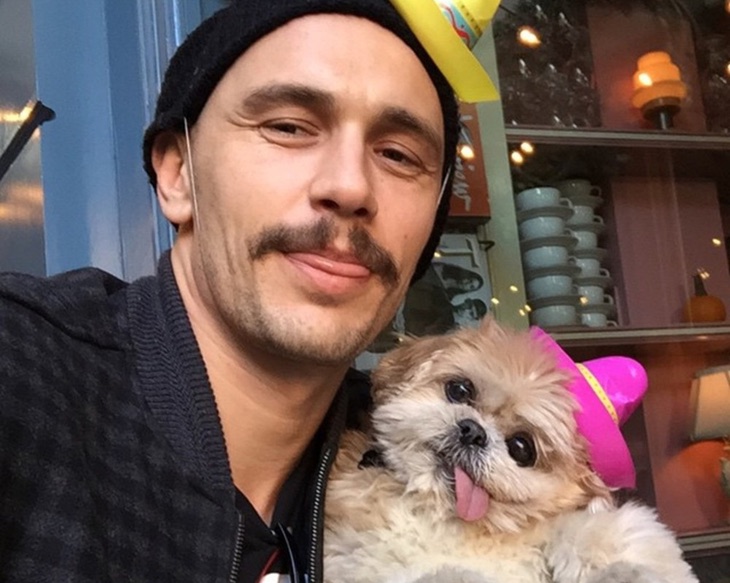 James Franco y Marnie the dog