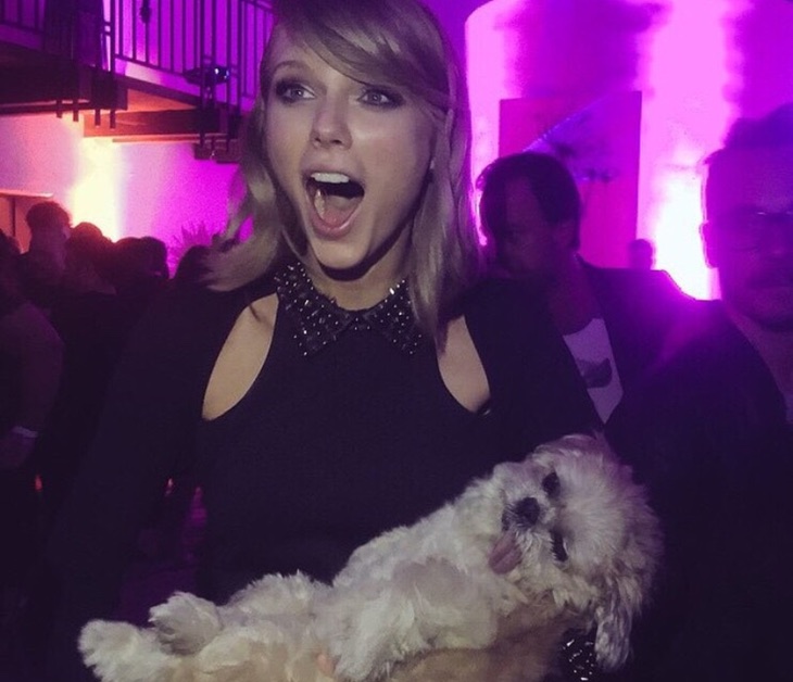 Taylor Swift y Marnie the dog