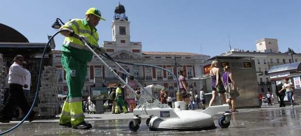 Trabajador de limpieza urbana de Madrid