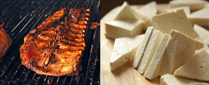 Costillar vs tofu