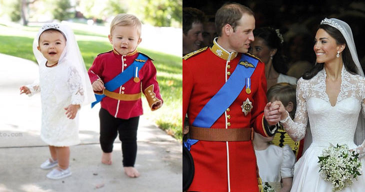 Willow y Cooper son Kate y William (Instagram: @ginalee)