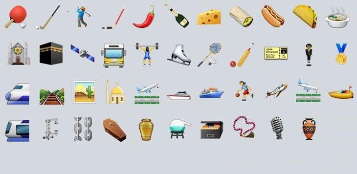 Algunos de los nuevos emojis de iOS 9.1