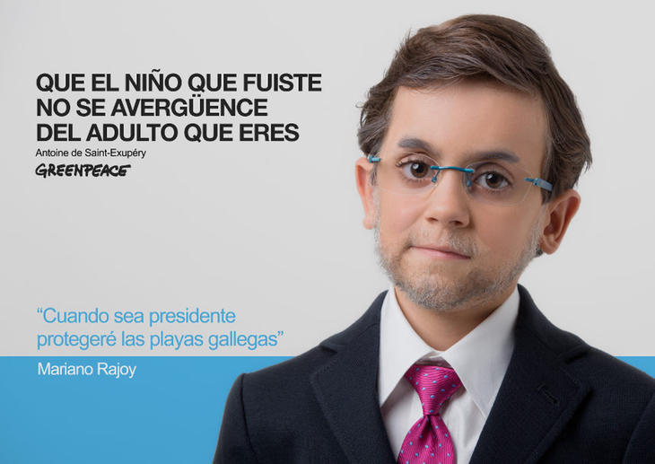 Mariano Rajoy de niño (Fuente: Greenpeace)