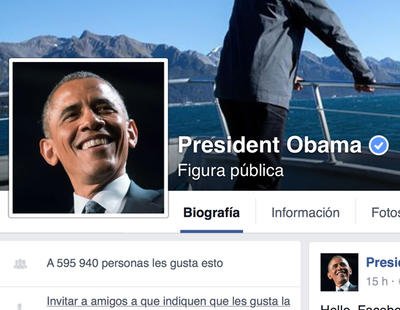 Obama se abre página de Facebook, ¡bienvenido, Mr. President!