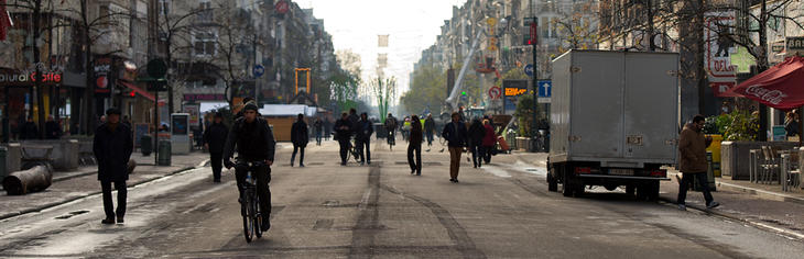 Las calles de Bruselas están bastante vacías