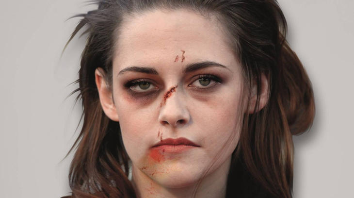 Kristen Stewart, golpeada (Facebook: Alexsandro Palombo)