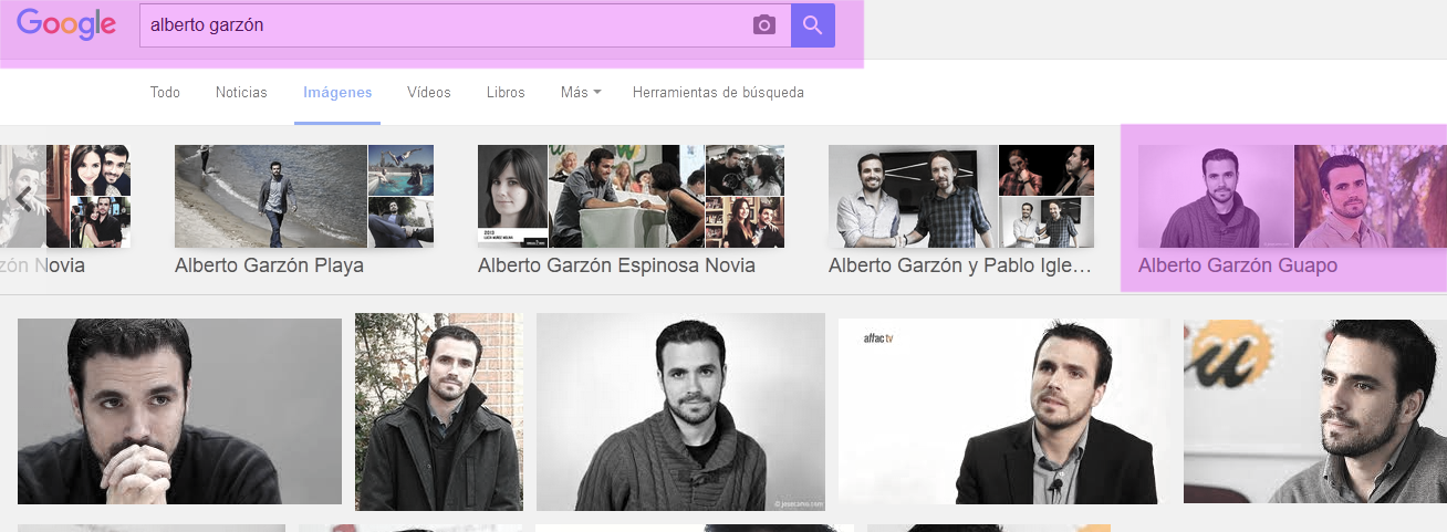 Hasta Google sabe que si buscas a Albert Garzón es para verlo guapo