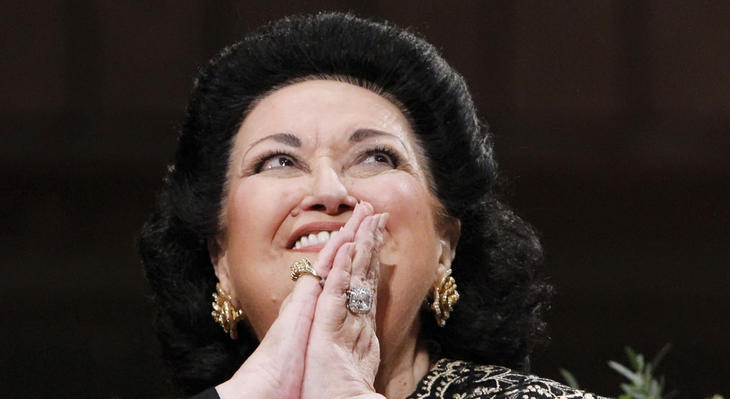 Montserrat Caballé en uno de sus conciertos