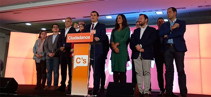 Albert Rivera valora los resultados electorales