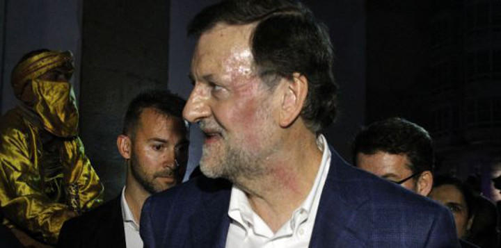 Rajoy tras el puñetazo