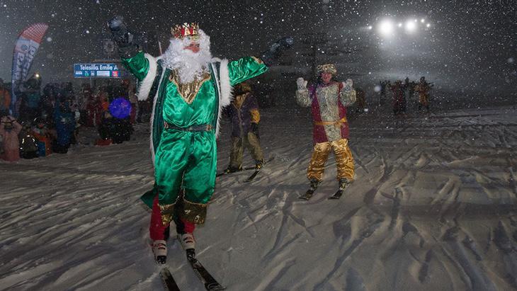 Los Reyes Magos también esquían