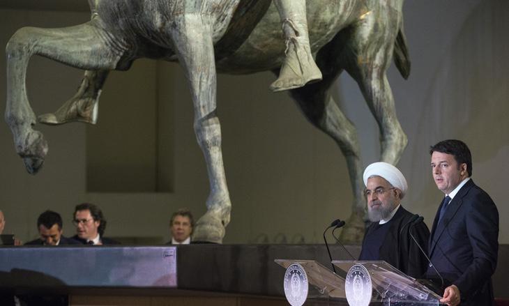 Rouhani y Renzi en los Museos Capitalinos