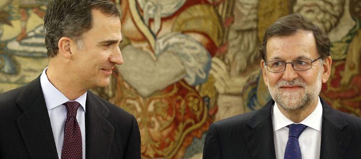 Rajoy y Felipe VI en su encuentro del 2 de febrero