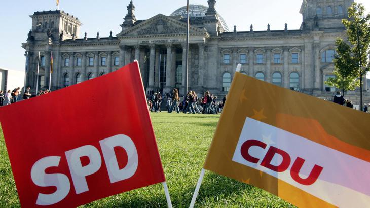 El CDU y SPD, partidos que conforman la gran coalición alemana