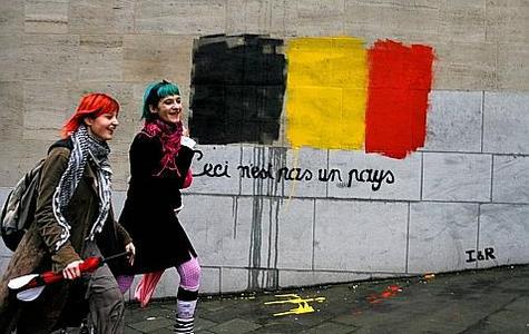 'Esto no es un país', en las calles de Bruselas