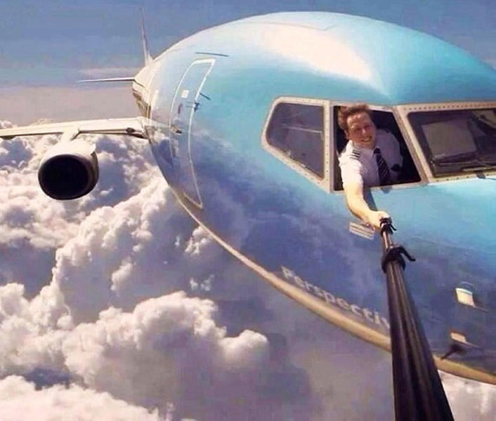 Un selfie en pleno vuelo