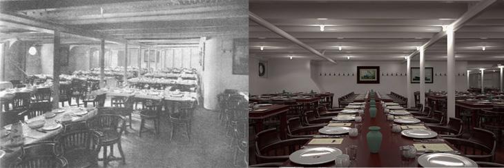 El otro comedor de 1912 vs al de 2018