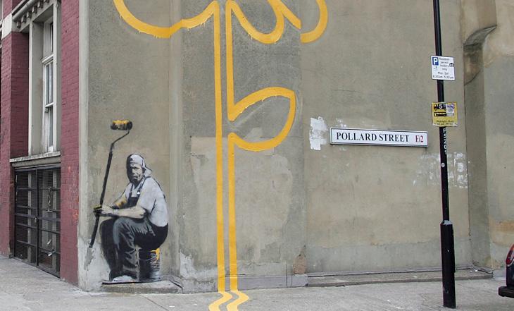 Una de las obras de Banksy en Londres