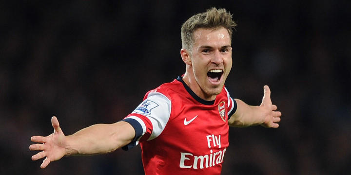 Aaron Ramsey tras marcar un gol