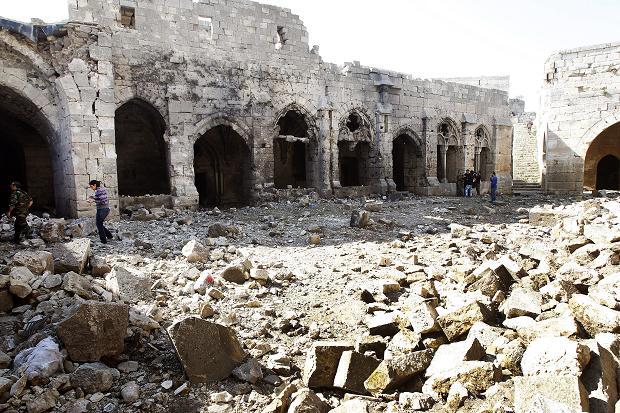 El castillo medieval Krak des Chevaliers en ruinas