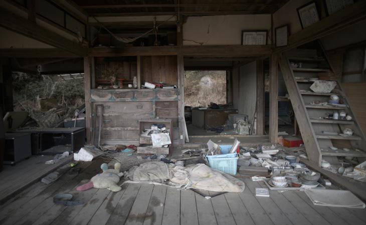 Casas congeladas en Fukushima