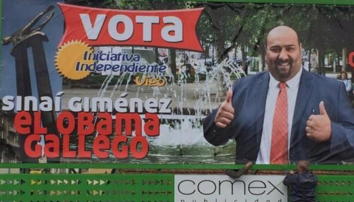 Sinaí Giménez en campaña electoral