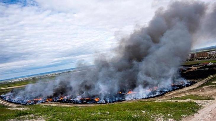 El impresionante incendio de neumáticos de Seseña