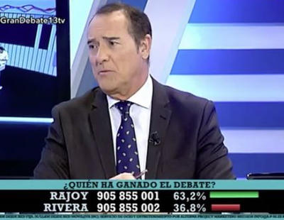 13TV solo deja votar por Rajoy o Rivera como ganadores del 'Debate a 4'