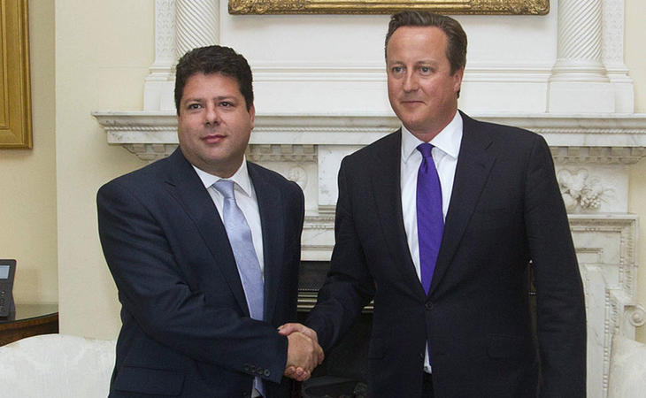 Cameron y Picardo durante una reunión en 2013