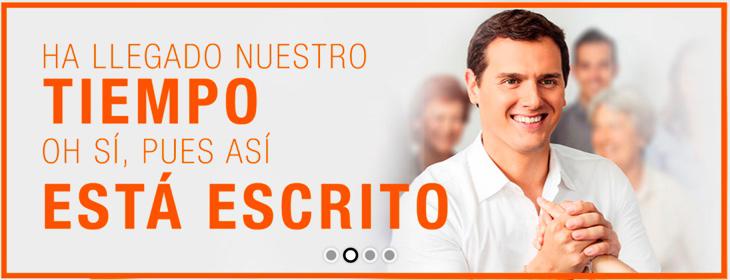 Cartel electoral de la 'nueva' web de Ciudadanos