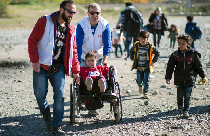 Médicos Sin Frontera en un campo de refugiados de Grecia