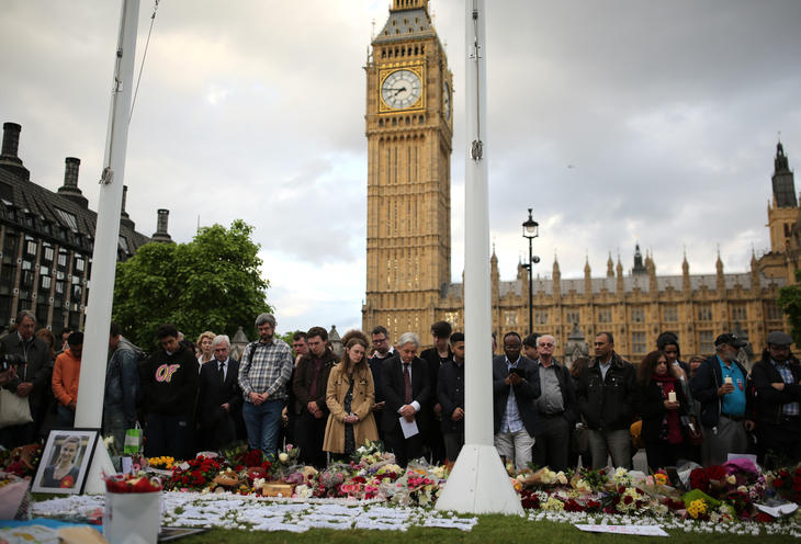 Homenaje a Jo Cox frente al Big Ben