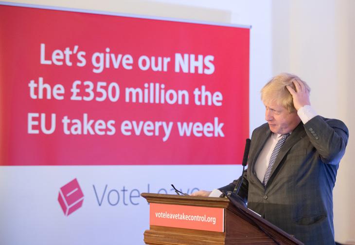 Boris Johnson haciendo campaña para el 'Brexit'