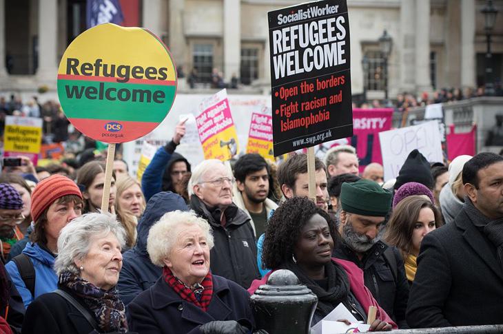 Una manifestación anti xenofobia en Londres