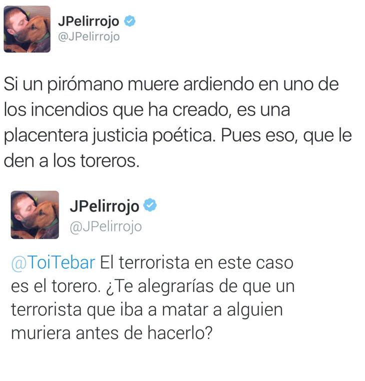 Algunos de los tweets de JPelirrojo