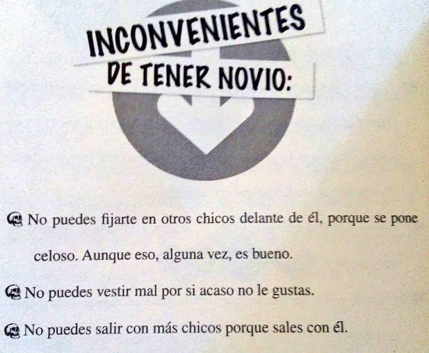 Inconvenientes de tener novio