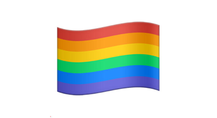 El emoji de la bandera arcoíris