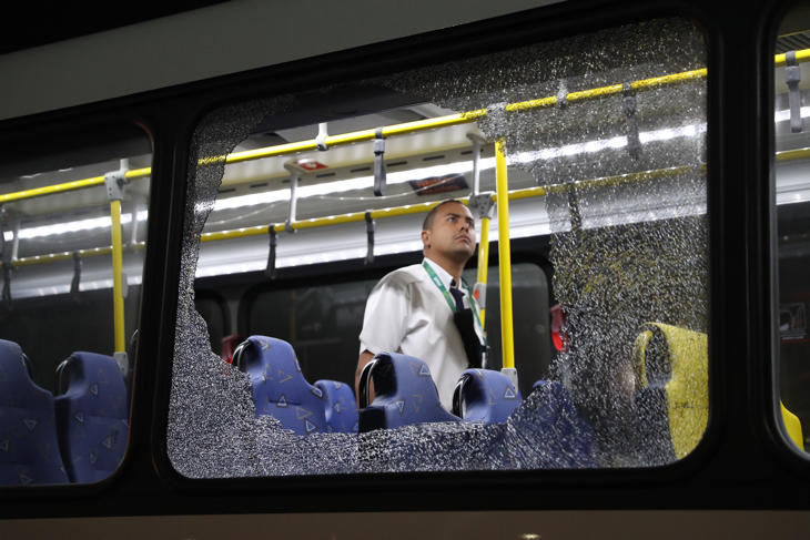 El bus de Río siniestrado