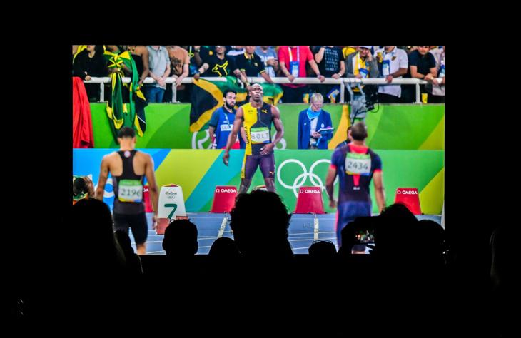 La última prueba de Bolt en Río 2016 en una televisión de 8K