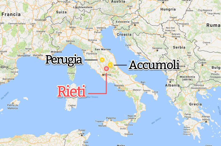El epicentro del terremoto se ha producido en Rieti