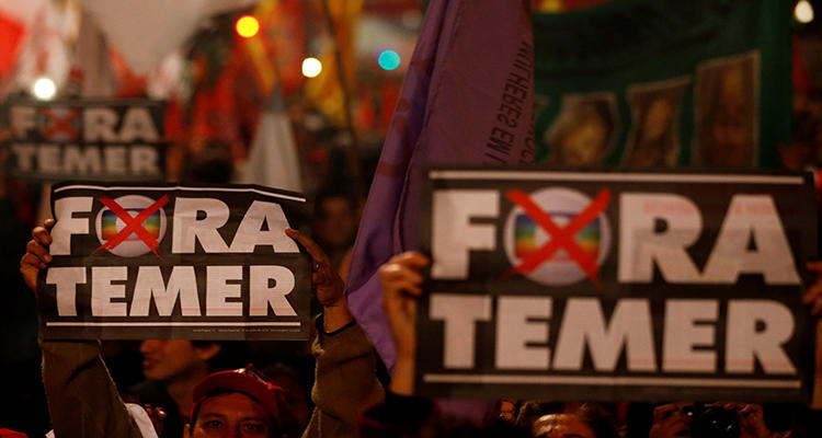 Manifestación contra Temer