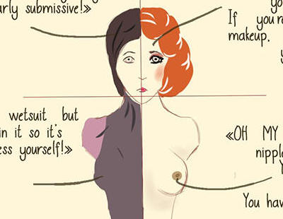 La imagen que ilustra la crítica a la que se ven sometidas las mujeres por su apariencia